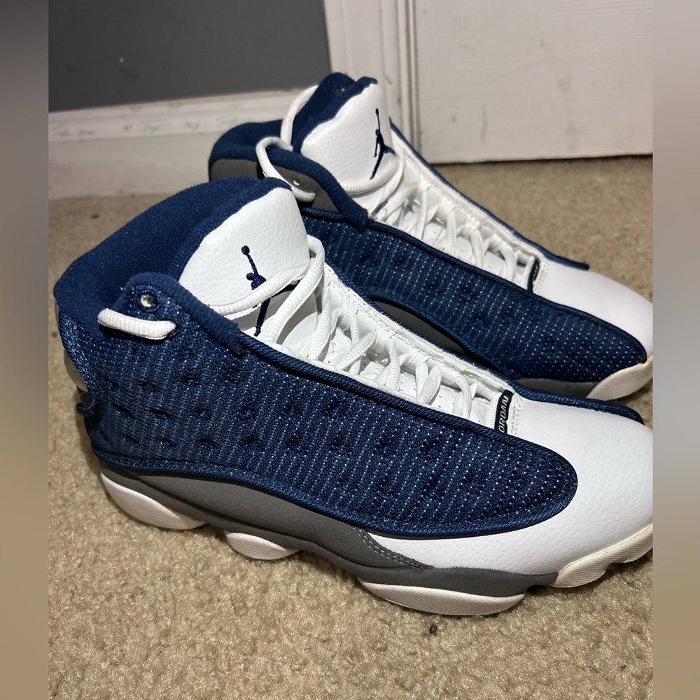 Nike Air Jordan 13 Retro Flint Navy Blue White Grey GS US 8 UK 7